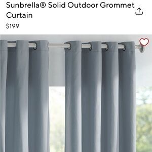 Pottery Barn Sunbrella Outdoor Curtain set of 2